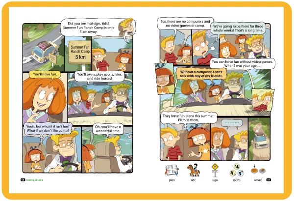 Comic book for children in English - School Adventures