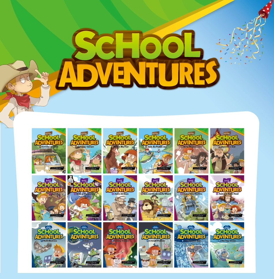 A series of comics for children in English - School Adventures