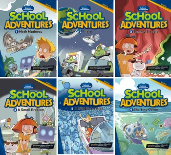 6 comics in English for children School Adventures Level 3