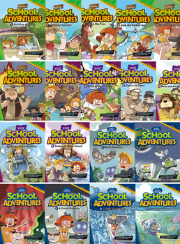 18 comics for children School Adventures Level 1,2,3