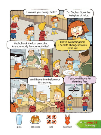 Comic In English for children School Adventures Level 1 Story 2