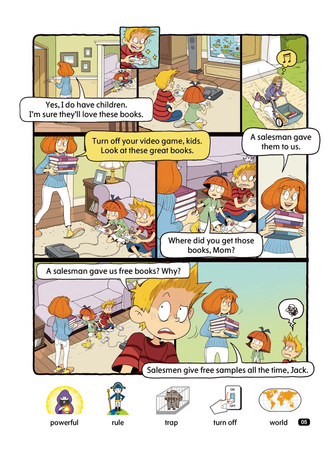 Comic In English for children School Adventures Level 2 Story 1