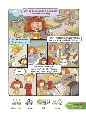 Comic In English for children School Adventures Level 1 Story 1