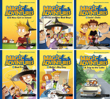 Set of 6 comics in English for children Magic Adventures Level 1