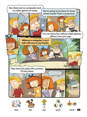 Comic In English for children School Adventures Level 1 Story 1