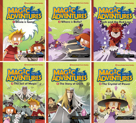 6 komiksów po angielsku dla dzieci Magic Adventures Level 2