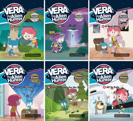 6 comics in English for children Vera The Alien Hunter Level 1