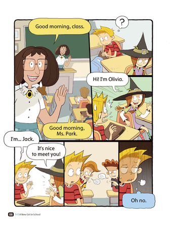 Comic In English for children Magic Adventures Level 1 Story 1