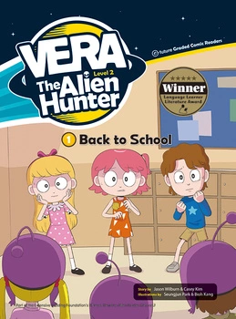 Komiks dla dzieci po angielsku Vera The Alien Hunter Level 2 Część 1